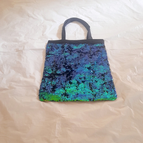 ● Mermaid Sequin Tote Bag with zipper - Picture 3 of 16